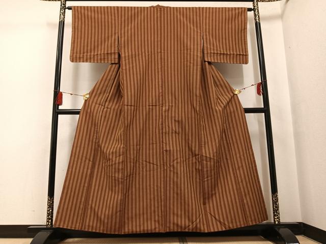 平和屋着物●本場黄八丈　綾織　足高貴　間道　正絹　逸品　AABG5764ph 平和屋着物○本場黄八丈 綾織 足高貴 間道 正絹 逸品 AABG5764ph