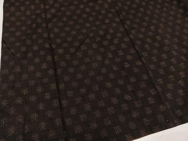 平和屋着物●国指定重要無形文化財　本場久米島紬　手織　正絹　逸品　AABG5770ph
