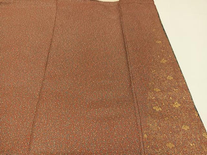 平和屋着物●豪華振袖　駒刺繍　雪輪花蝶文　金彩　ロング丈　正絹　逸品　AABG5773ph
