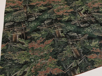 平和屋着物●本場大島紬　カタス7マルキ　総絣　風景樹林文　正絹　逸品　AABG5779ph