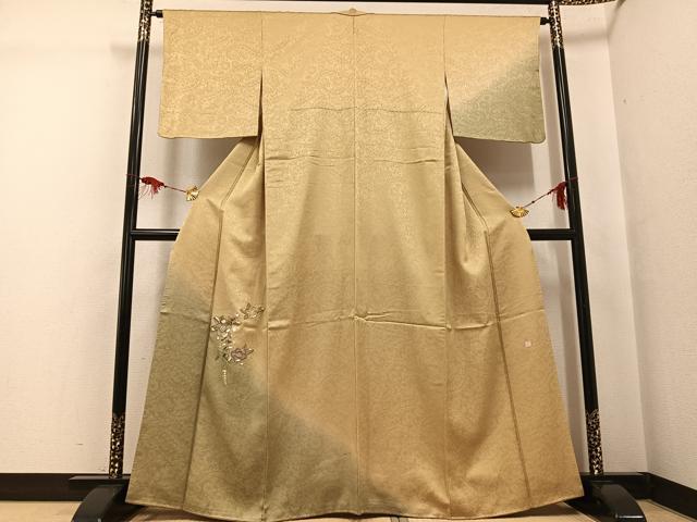 平和屋着物●奥村悟　訪問着　辻が花　刺繍　暈し染め　正絹　逸品　AABG5782ph