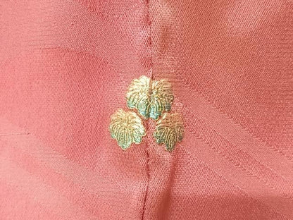 平和屋着物●セミアンティーク　小振袖　二尺袖　駒刺繍　御所車鳳凰草花文　正絹　逸品　AABG5784ph