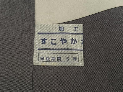 平和屋着物●伝統工芸士　小林義一　江戸小紋　御召十字　正絹　逸品　AABG5787ph