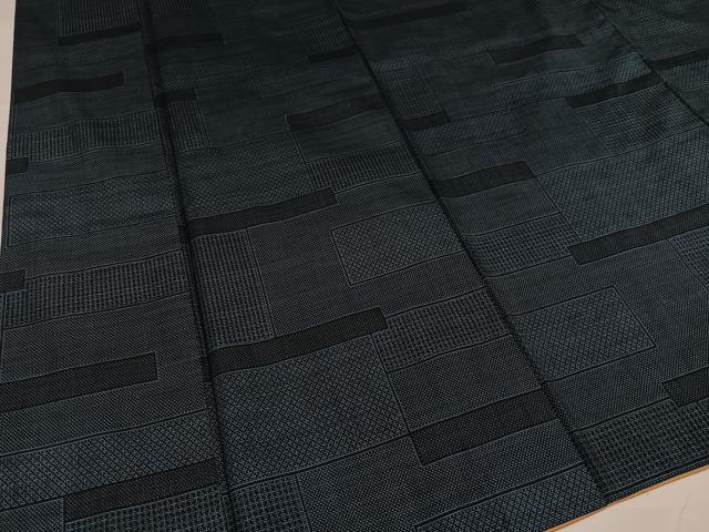 平和屋着物●本場大島紬　カタス7マルキ　幾何学文様　正絹　逸品　AABG5790ph