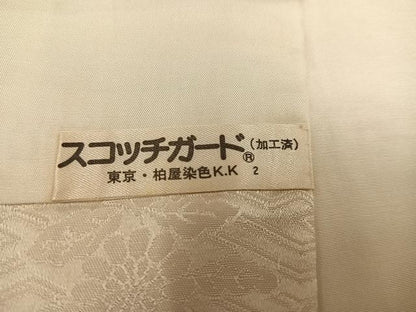 平和屋着物●豪華振袖　駒刺繍　絞り　御所車草花文　金彩　正絹　逸品　AABG5796ph