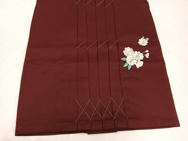 平和屋着物●女性　行灯袴　刺繍　舞桜文　洗える着物　未使用　AABG5798ph