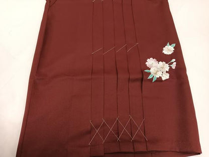 平和屋着物●女性　行灯袴　舞桜文　洗える着物　未使用　AABG5799ph