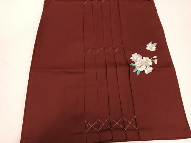 平和屋着物●女性　行灯袴　刺繍　舞桜文　洗える着物　未使用　AABG5800ph