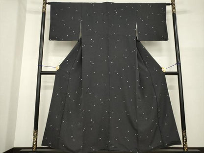 平和屋着物●上質な小紋　桜　天目暈し　正絹　逸品　AABG5802ck