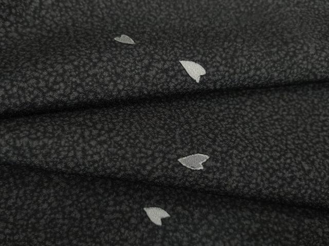 平和屋着物●上質な小紋　桜　天目暈し　正絹　逸品　AABG5802ck