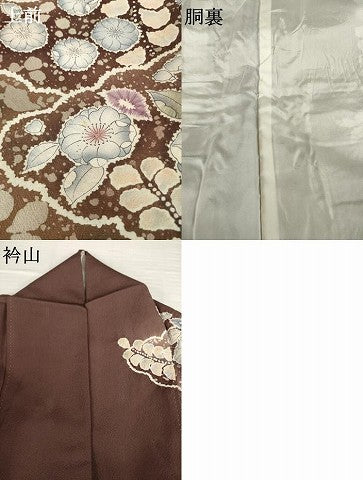 平和屋着物●訪問着　作家物　辻が花　雲取り花文　暈し染め　正絹　逸品　AABG5804ck