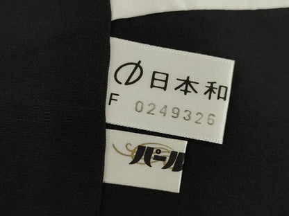平和屋着物●上質な小紋　格子　正絹　逸品　AABG5805ck