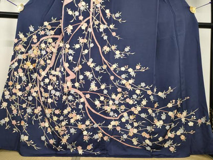 平和屋着物●訪問着　駒刺繍　桜　金彩　正絹　逸品　AABG5808ck