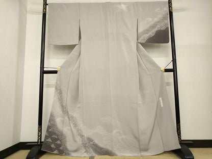 平和屋着物●訪問着　作家物　流水立波文　暈し染め　正絹　逸品　AABG5810ck