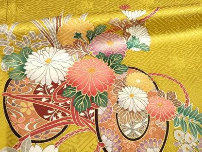 平和屋着物●豪華振袖　花鼓文　暈し染め　ロング丈　正絹　逸品　AABG5811ck