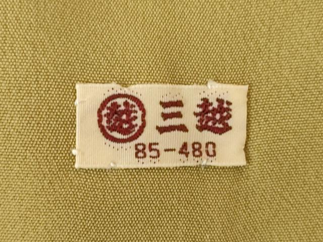 平和屋着物●樋口実　江戸小紋　万筋　涅色×黄橡色　浜ちりめん　三越扱い　反端付き　正絹　逸品　AABG5813ck