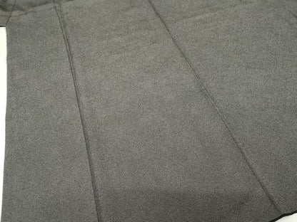 平和屋着物●江戸小紋　極小鮫小紋柄　黒地　正絹　逸品　AABG5821ck