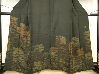 平和屋着物●訪問着　作家物　霞文　星　正絹　逸品　AABG5825ck
