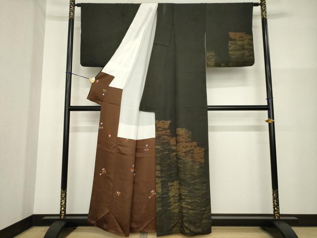 平和屋着物●訪問着　作家物　霞文　星　正絹　逸品　AABG5825ck