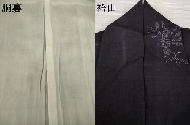平和屋着物●本場結城紬　重要無形文化財　80亀甲　笹竹文　飛び亀甲柄　正絹　逸品　AABG5828ck