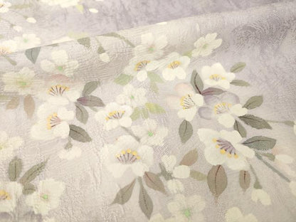平和屋着物●訪問着　手描き　枝垂れ花文　暈し染め　正絹　逸品　AABG5835ck