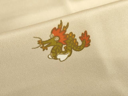 平和屋着物●長襦袢　袷　十二支　金彩　正絹　逸品　AABG5836ck