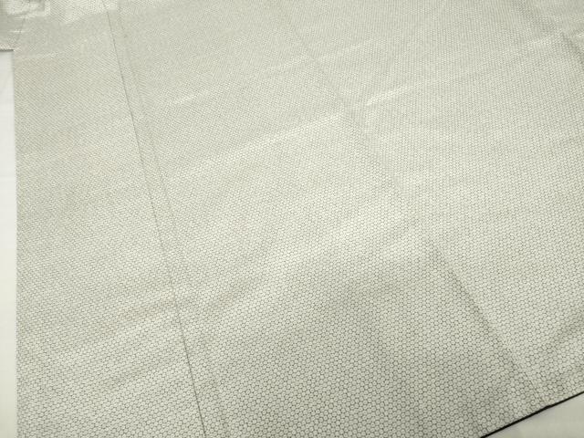 平和屋着物●男性　紬　アンサンブル　亀甲絣　三越扱い　正絹　逸品　未使用　AABG5844ck