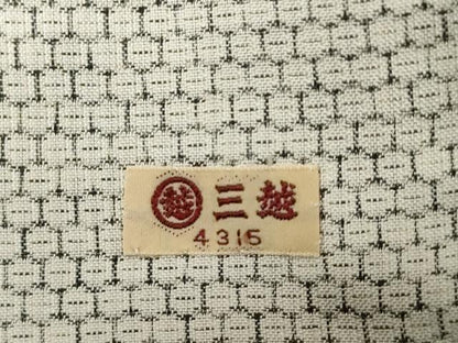 平和屋着物●男性　紬　アンサンブル　亀甲絣　三越扱い　正絹　逸品　未使用　AABG5844ck