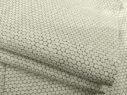 平和屋着物●男性　紬　アンサンブル　亀甲絣　三越扱い　正絹　逸品　未使用　AABG5844ck
