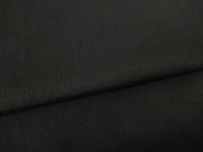 平和屋着物●男性　黒紋付　紬地　正絹　逸品　AABG5845ck