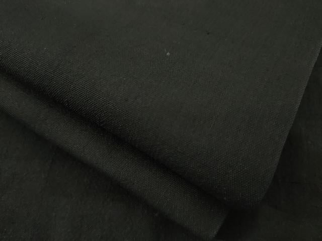 平和屋着物●男性　黒紋付　紬地　正絹　逸品　AABG5845ck