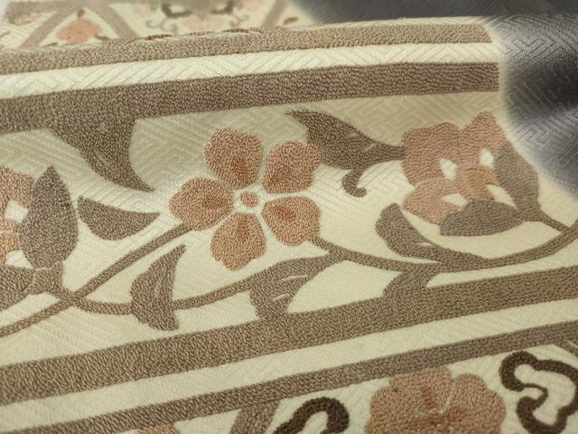 平和屋着物●総刺繍　訪問着　中国三大刺繍　相良刺繍　舞花文　ますいわ屋扱い　正絹　逸品　AABG5847ck