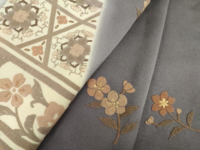 平和屋着物●総刺繍　訪問着　中国三大刺繍　相良刺繍　舞花文　ますいわ屋扱い　正絹　逸品　AABG5847ck