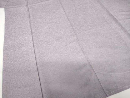 平和屋着物●上質な色無地　梅鼠色　反端付き　正絹　逸品　AABG5849ck