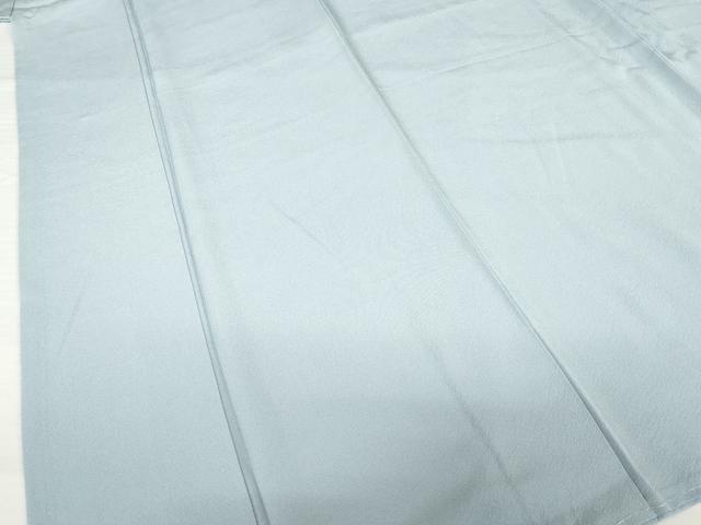 平和屋着物●上質な色無地　作家物　堅牢草木染　桔梗鼠色　丹後ちりめん　反端付き　正絹　逸品　未使用　AABG5850ck