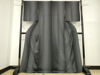 平和屋着物●上質な小紋　間道　正絹　逸品　AABG5851ck