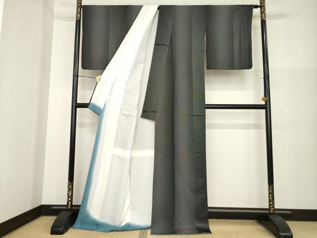 平和屋着物●上質な小紋　間道　正絹　逸品　AABG5851ck