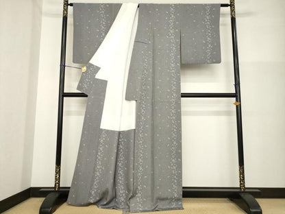 平和屋着物●江戸小紋　割り付き文　正絹　逸品　AABG5852ck