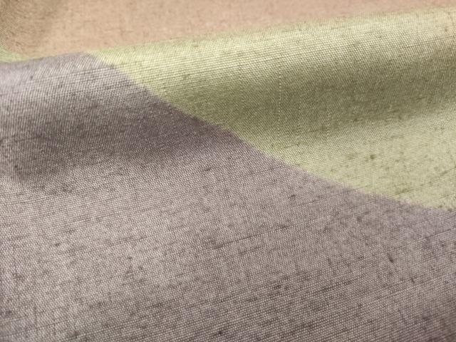 平和屋着物●上質な紬　幾何学文様　正絹　逸品　AABG5854ck