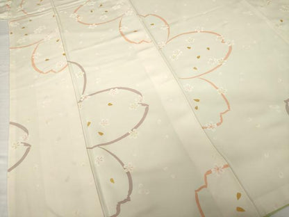 平和屋着物●上質な小紋　舞桜文　金彩　正絹　逸品　AABG5856ck