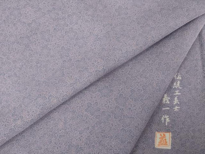 平和屋着物●伝統工芸士　義一作　江戸小紋　桜尽くし　正絹　逸品　AABG5858ck