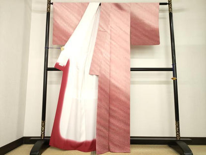 平和屋着物●洗える最高級着物　＜英＞はなぶさ謹製　訪問着　墨流し文様　AABG5864ck