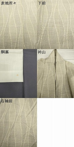 平和屋着物●綿薩摩　東郷織物謹製　手織　160亀甲　實篤　永江明夫(正藍染)　よろけ立涌文　綿　逸品　AABG5866ck
