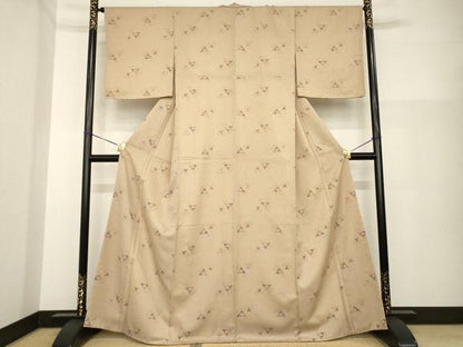 平和屋着物●洗える最高級着物　＜英＞はなぶさ謹製　小紋　鱗文様　AABG5868ck