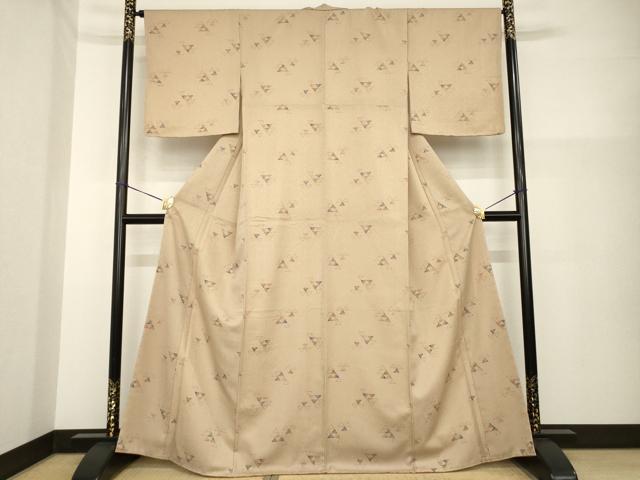 平和屋着物●洗える最高級着物　＜英＞はなぶさ謹製　小紋　鱗文様　AABG5868ck