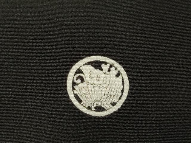平和屋着物●豪華黒留袖　駒刺繍　鳳凰松文　金彩　三越扱い　正絹　逸品　AABG5871ck