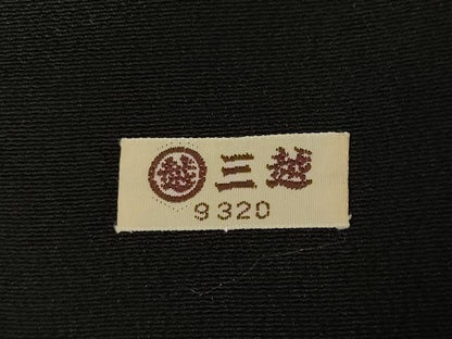 平和屋着物●豪華黒留袖　駒刺繍　鳳凰松文　金彩　三越扱い　正絹　逸品　AABG5871ck