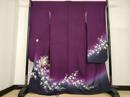 平和屋着物●豪華振袖　花車文　暈し染め　金彩　鈴乃屋扱い　正絹　逸品　AABG5873ck