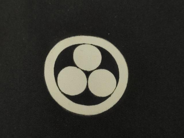平和屋着物●男性　黒紋付・羽織セット　正絹　逸品　AABG5880ck