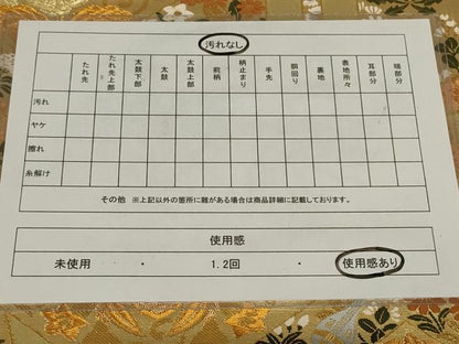 平和屋着物◎六通柄袋帯　立涌花文　金糸　正絹　逸品　AABG5891ou